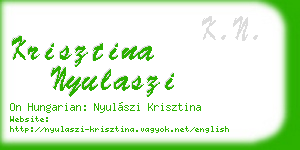 krisztina nyulaszi business card